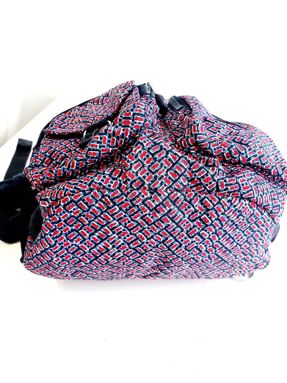Kipling Mini Backpack - Navy Red Pattern - Picture 7 of 10
